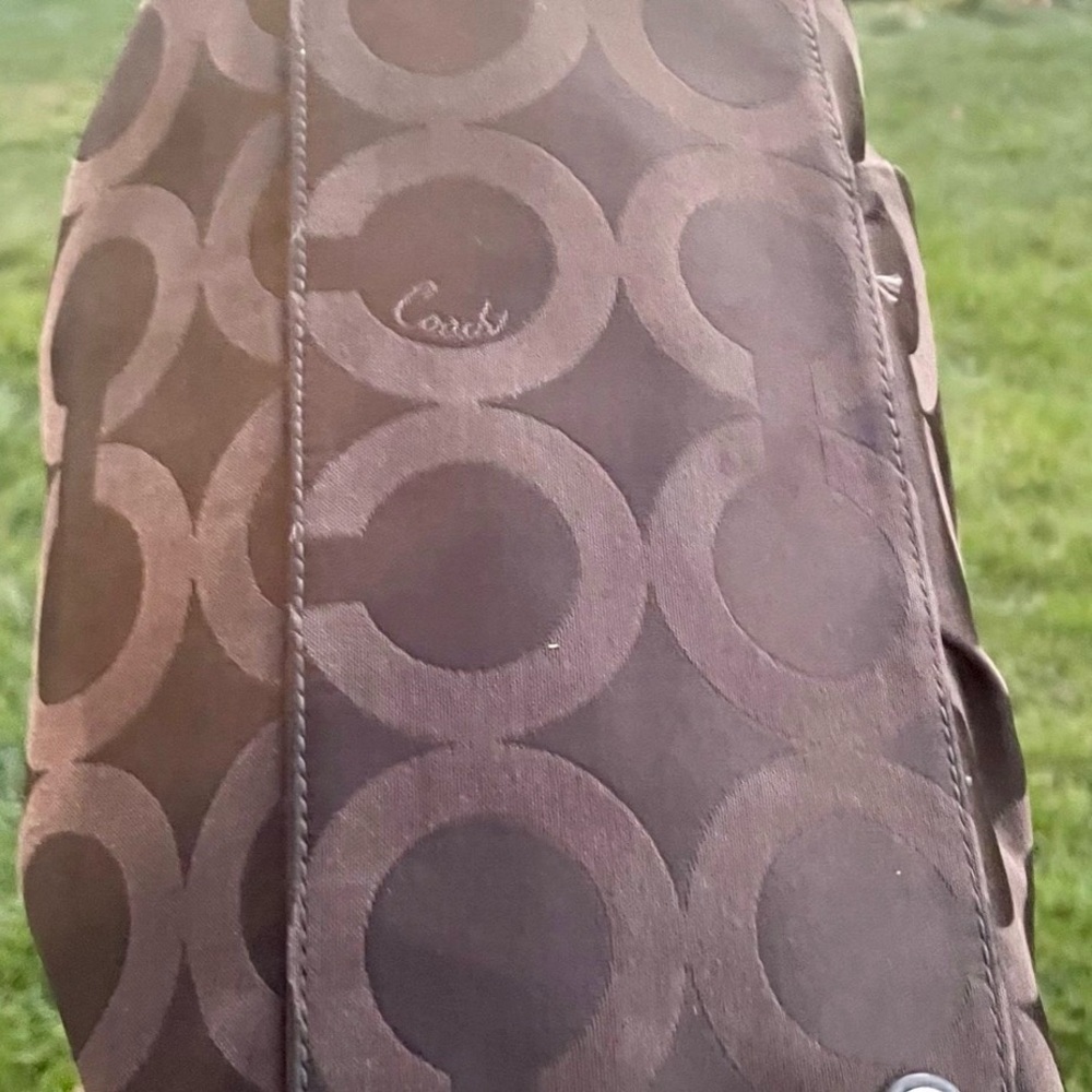 Coach Taylor Op Art Signature Jacquard Medium Satchel. F25503 - Picture 6 of 7